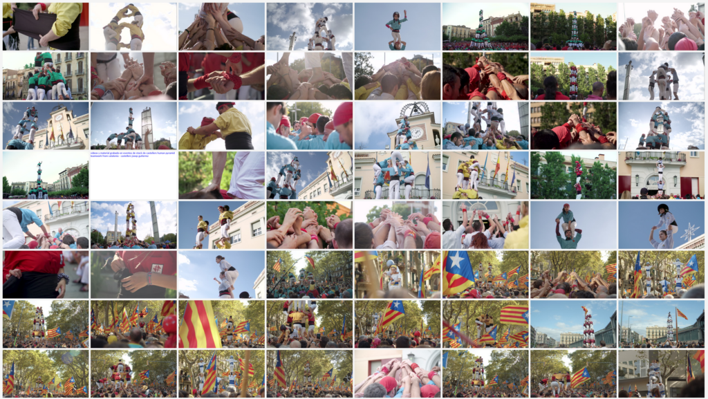 castellers barcelona catalonia human castle tower tradition